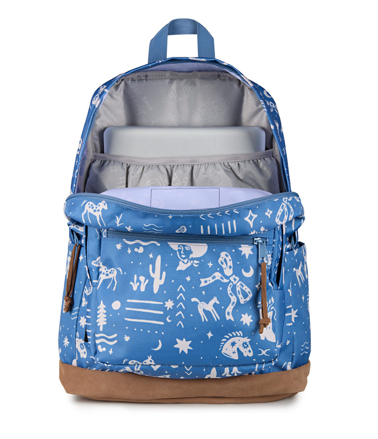JanSport Right Pack Backpack - Yeehaw and Horses Elemental Blue