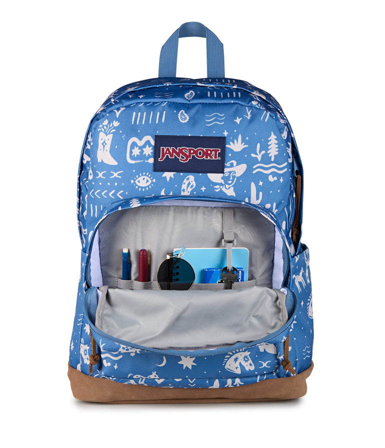 JanSport Right Pack Backpack - Yeehaw and Horses Elemental Blue