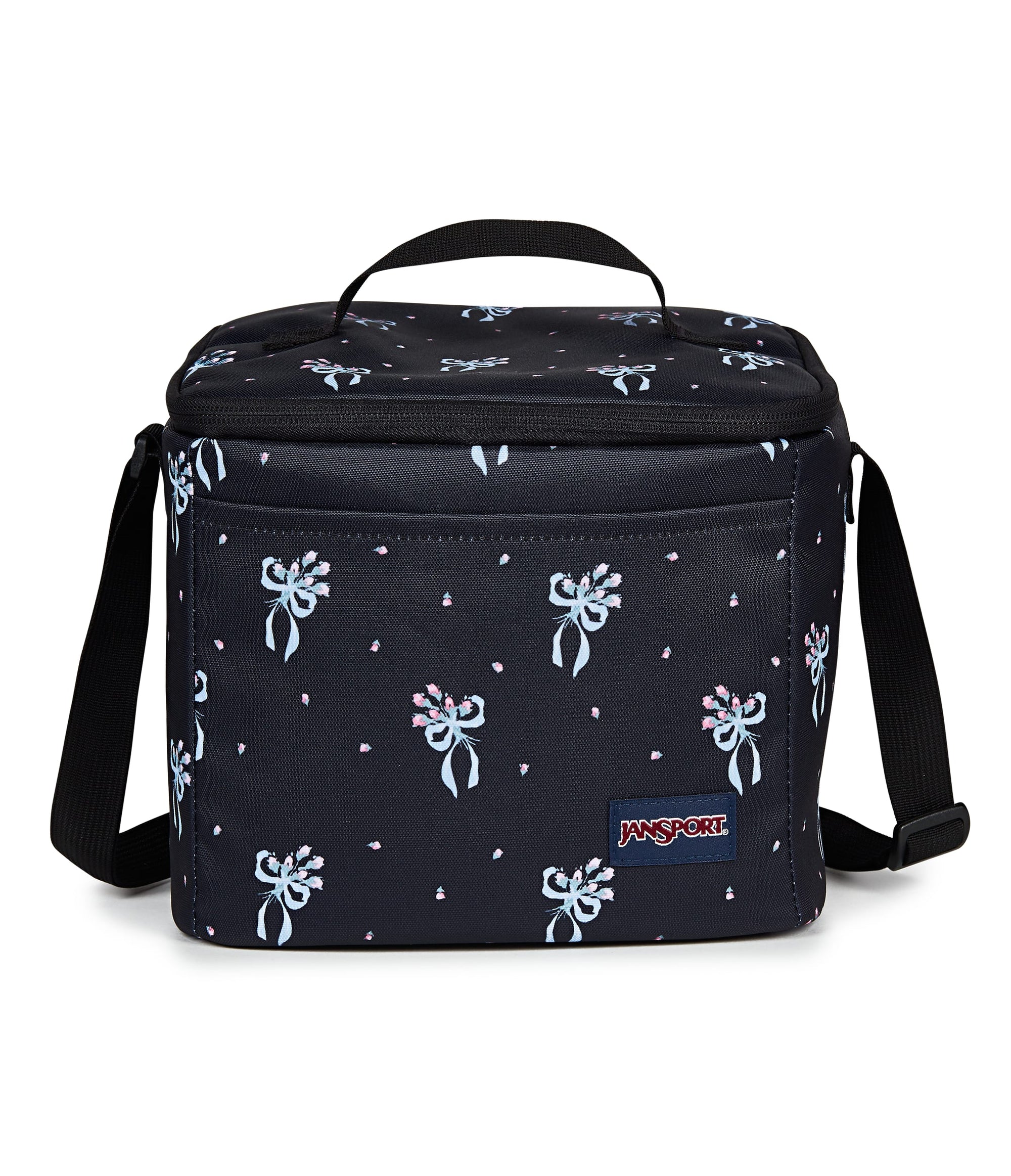 JanSport Super Snack Lunch Bag - Pastel Petals Black