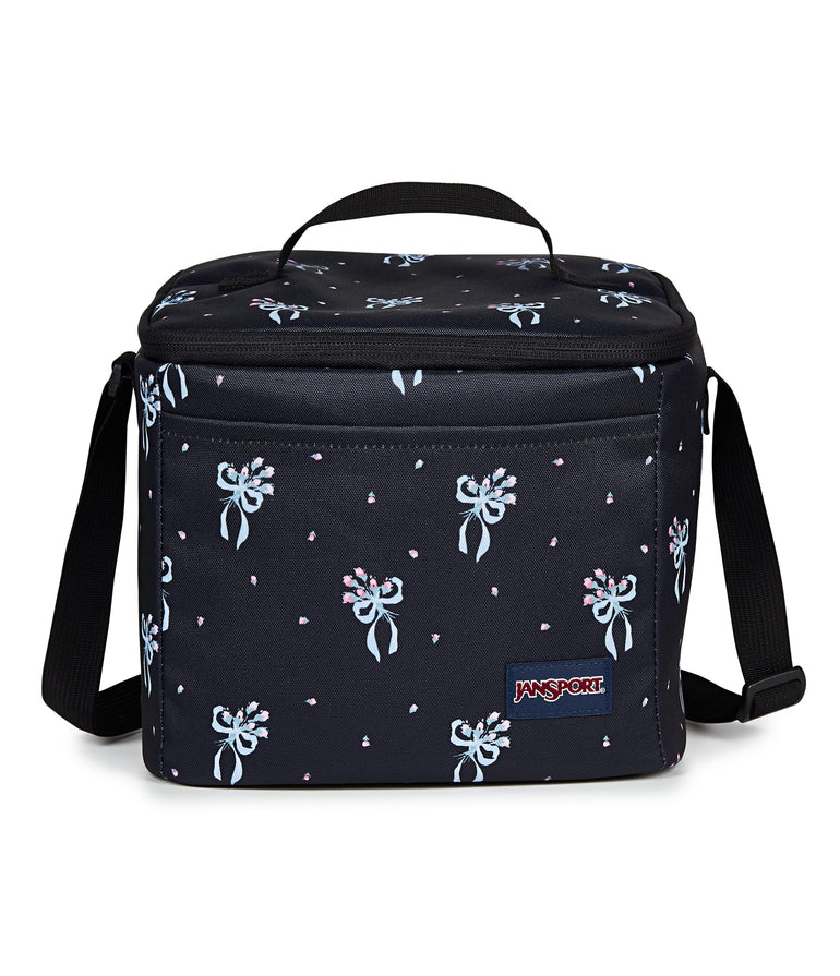JanSport Super Snack Lunch Bag - Pastel Petals Black
