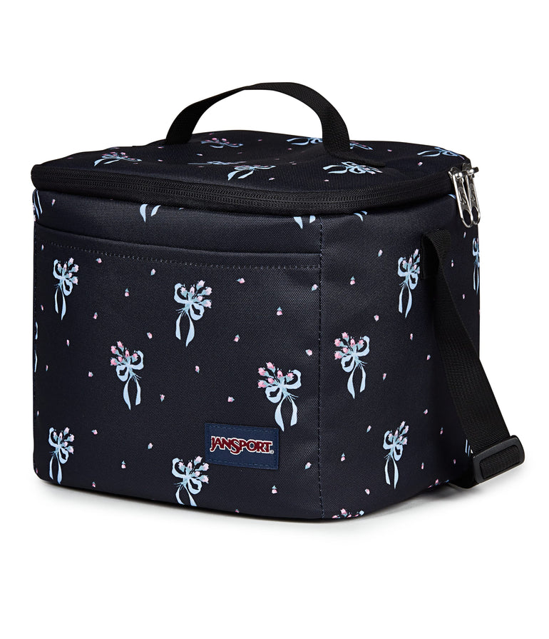 JanSport Super Snack Lunch Bag - Pastel Petals Black