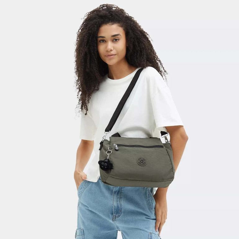 Kipling Elysia Shoulder Bag - Green Moss