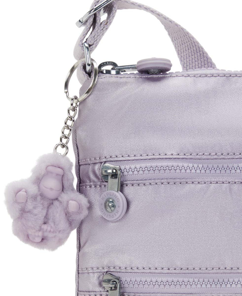 Kipling Keiko Metallic Crossbody Mini Bag - Lilac Moon Metallic