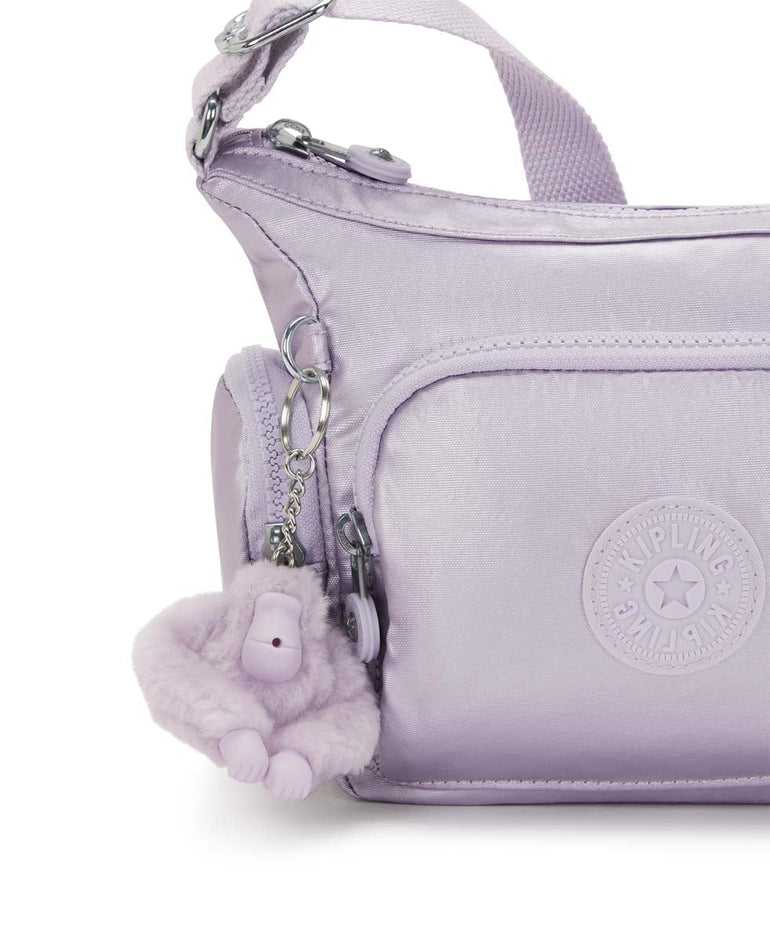 Kipling Gabbie Mini Metallic Crossbody Bag - Lilac Moon Metallic