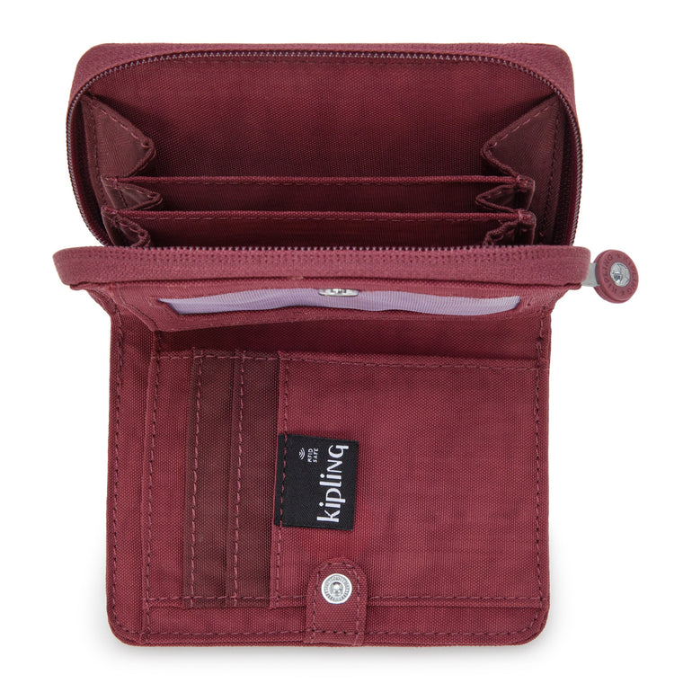 Kipling Money Love Small Wallet - Lounge Wine