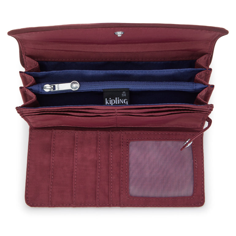 Kipling Money Land Snap Wallet - Lounge Wine