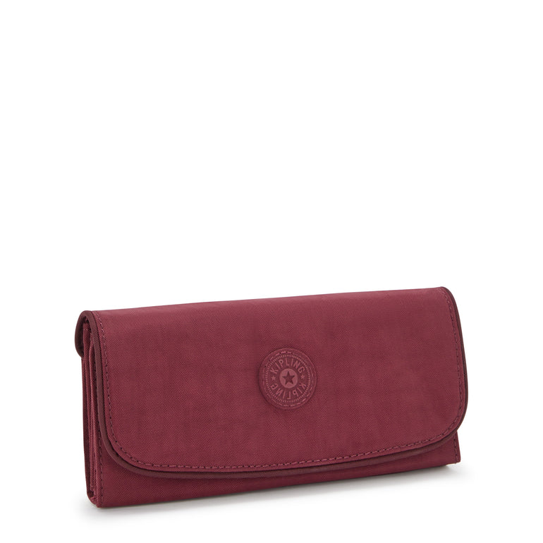 Kipling Money Land Snap Wallet - Lounge Wine