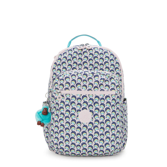 Kipling Seoul Large Printed 15" Laptop Backpack - Geo Shell