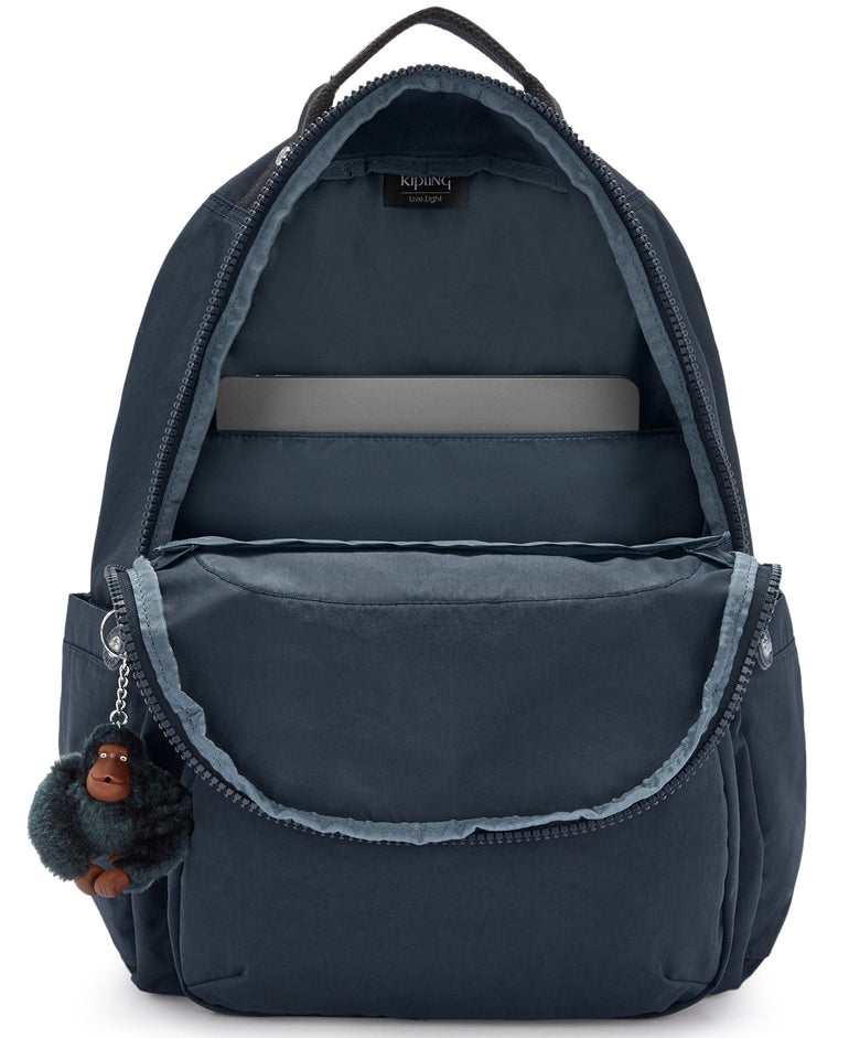 Kipling Seoul Large 15" Laptop Backpack - True Blue Tonal 2