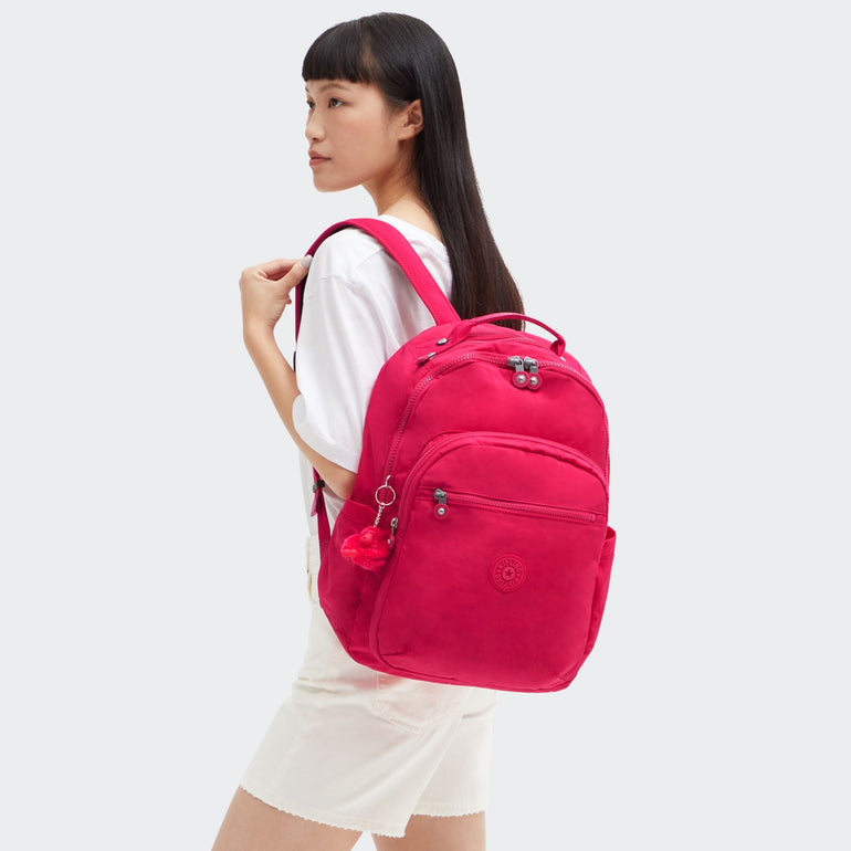 Kipling Seoul Large 15" Laptop Backpack - Confetti Pink