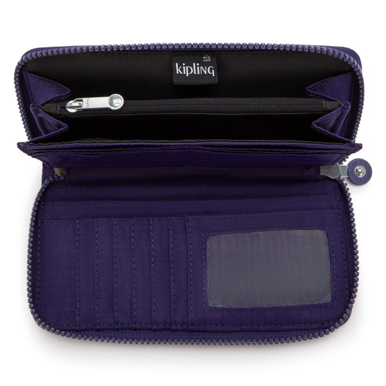 Kipling Money World Printed Wallet - Moonlit Blue