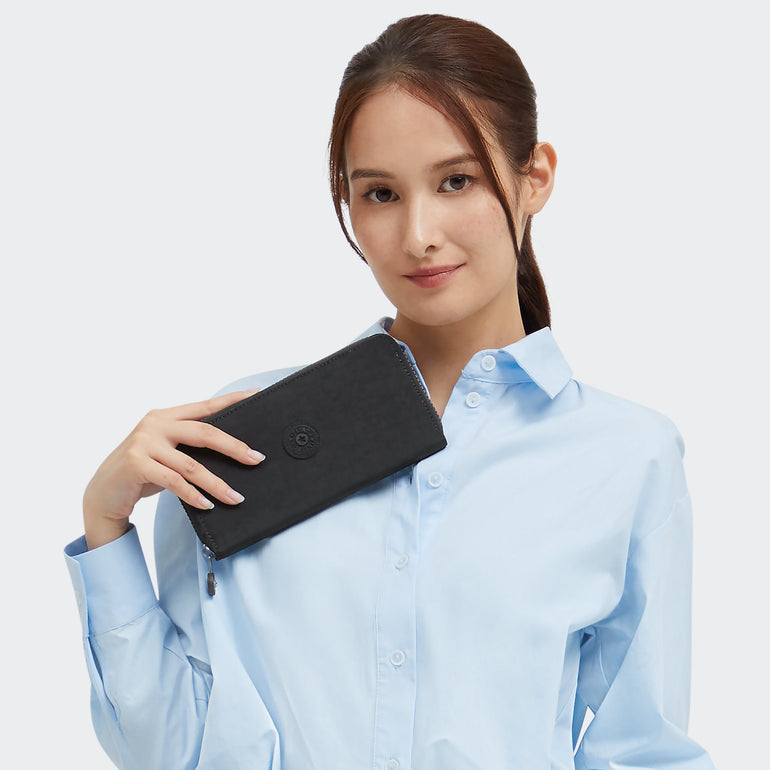 Kipling Money World Printed Wallet - Moonlit Blue