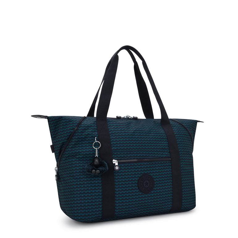 Kipling Art Medium Printed Tote Bag - Dark Lobby Tile