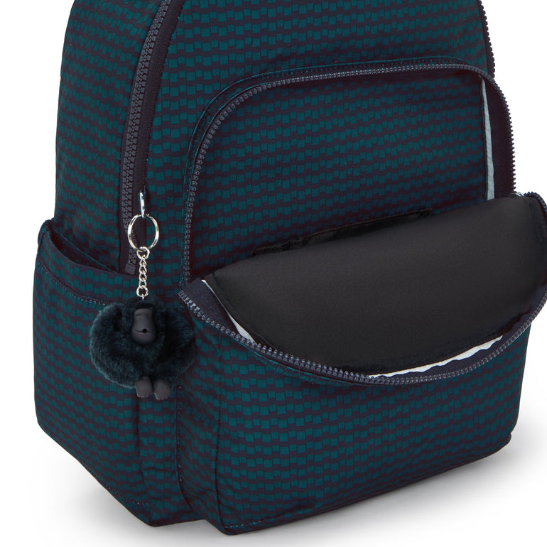 Kipling Seoul Printed 15" Laptop Backpack - Dark Lobby Tile