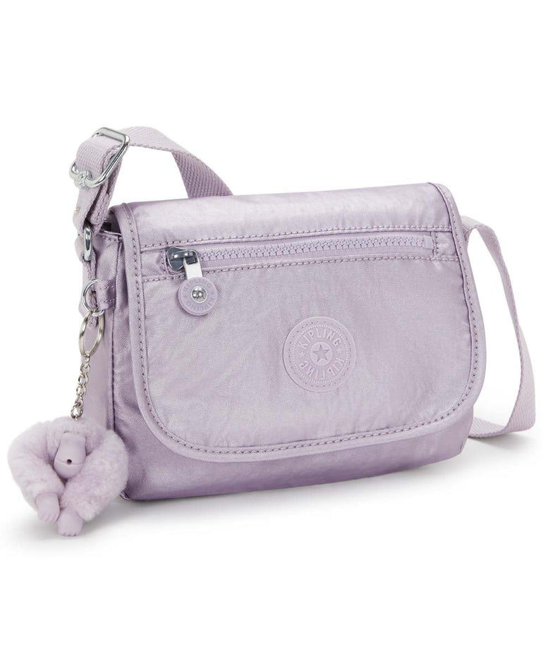 Kipling Sabian Metallic Crossbody Mini Bag - Lilac Moon Metallic