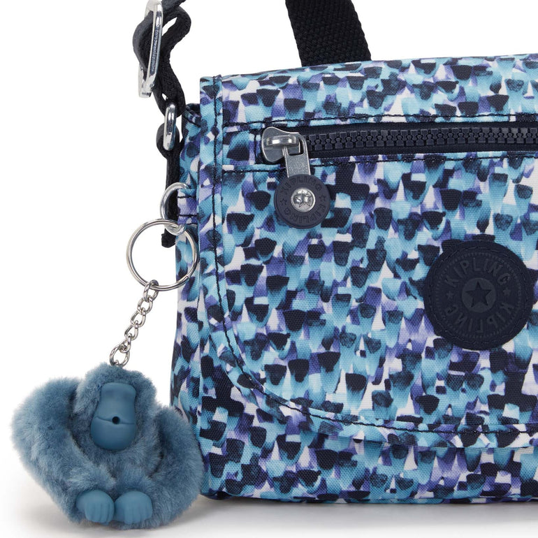 Kipling Sabian Printed Crossbody Mini Bag - Rainy Feathers