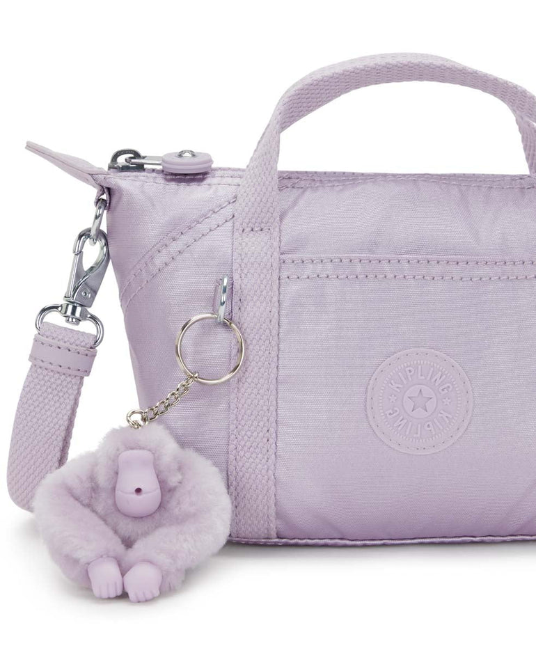 Kipling Art Compact Metallic Crossbody Bag - Lilac Moon Metallic