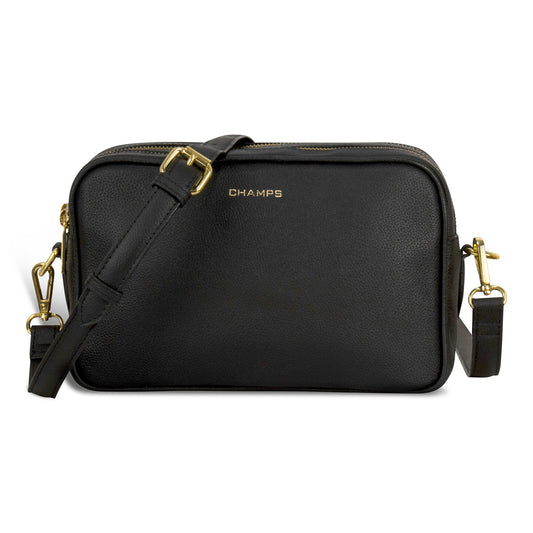 Champs Gala Leather Double-Zip Shoulder Bag