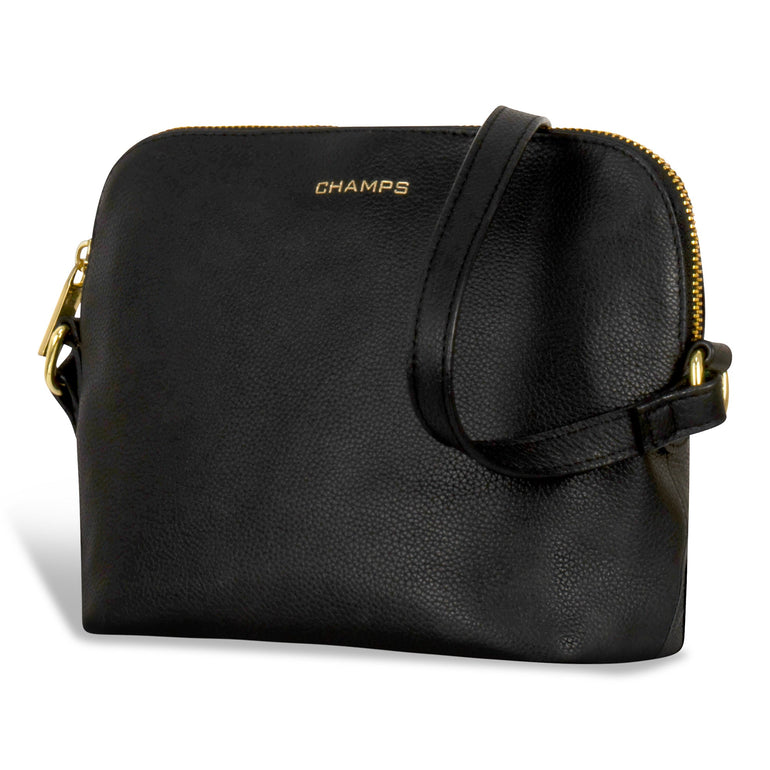Champs Gala Leather Top-Zip Shoulder Bag