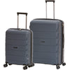 Mancini Melbourne Collection Expandable Polypropylene Spinner Luggage 2-Piece Set