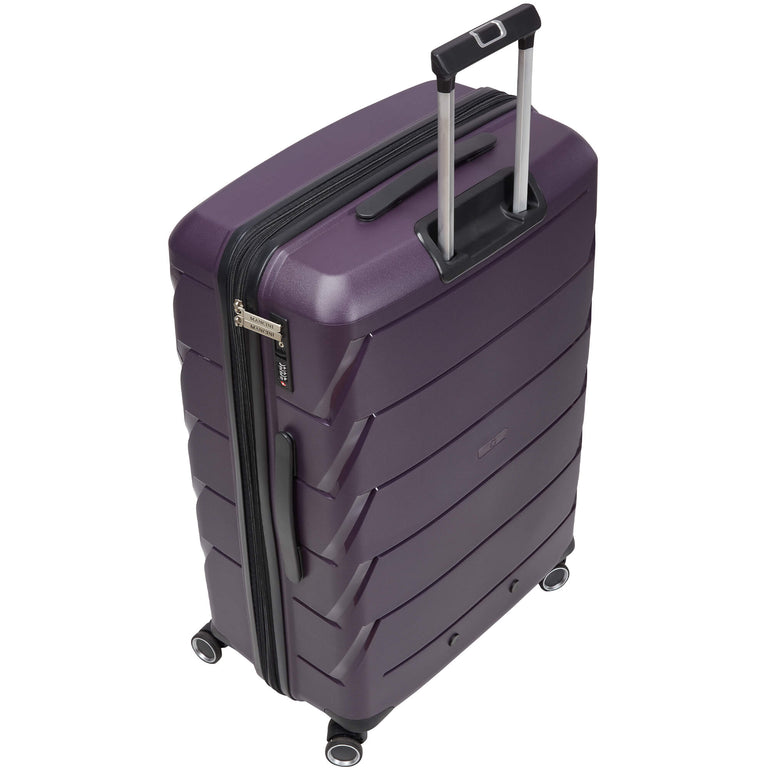 Mancini Melbourne Collection Expandable Polypropylene Spinner Carry-On Luggage