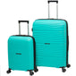 Mancini Bermuda Collection Polypropylene Spinner Luggage 2-Piece Set (Carry-On & Large)