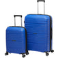 Mancini Bermuda Collection Polypropylene Spinner Luggage 2-Piece Set (Carry-On & Large)