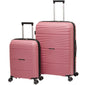Mancini Bermuda Collection Polypropylene Spinner Luggage 2-Piece Set (Carry-On & Large)