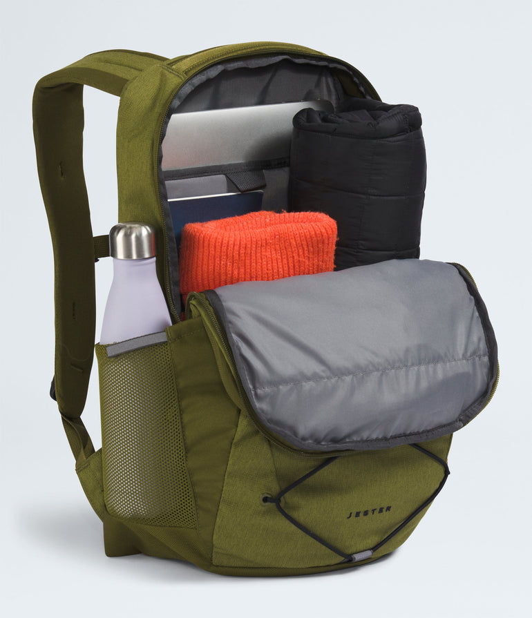 The North Face Jester Backpack - Forest Olive Light Heather/TNF Black