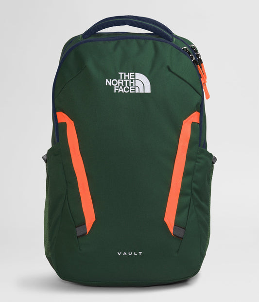 The North Face Vault Backpack - Pine Needle/Summit Navy/Power Orange