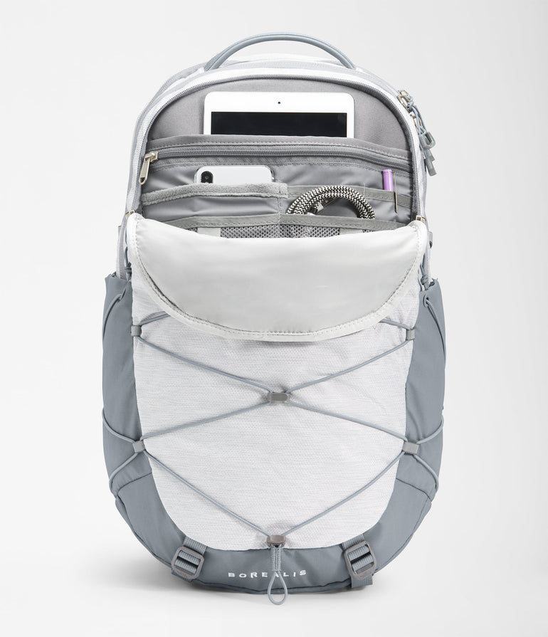 The North Face Women's Borealis Backpack - TNF White Metallic Melange/Mid Grey