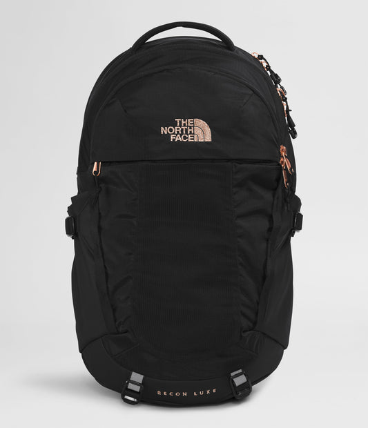 The North Face Women's Recon Luxe Backpack - TNF Black/Burnt Coral Metallic