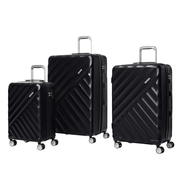 American Tourister Crave Collection 3 Piece Expandable Spinner Luggage Set - Black