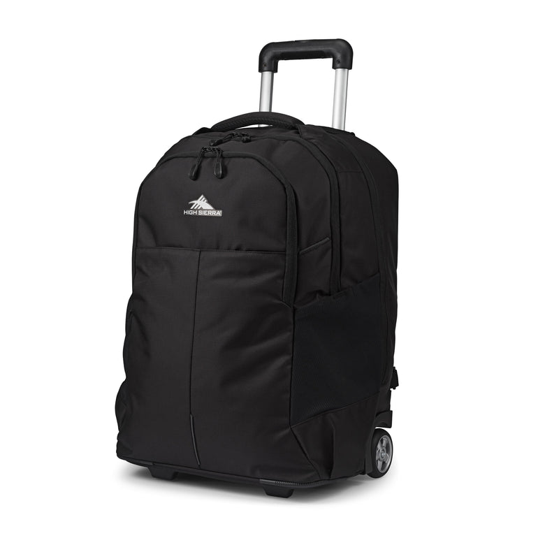 High Sierra Powerglide Pro Wheeled Backpack - Black