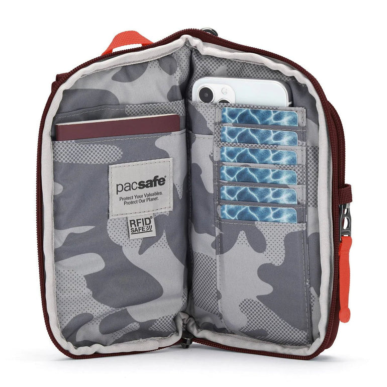 Pacsafe GO Anti-Theft Tech Crossbody - Garnet Red