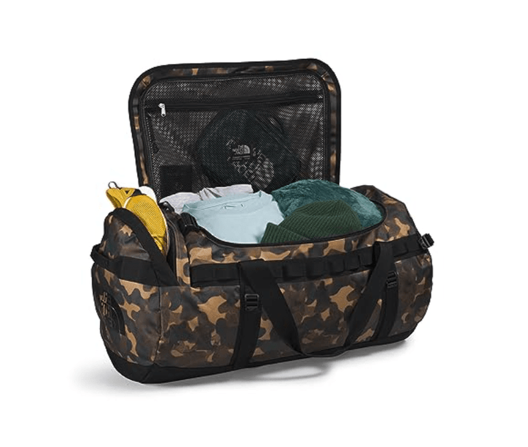 The North Face Base Camp Duffel - L - Utility Brown Camo Texture Print/TNF Black