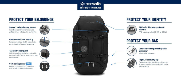 Pacsafe Venturesafe EXP35 Anti-Theft Travel Backpack