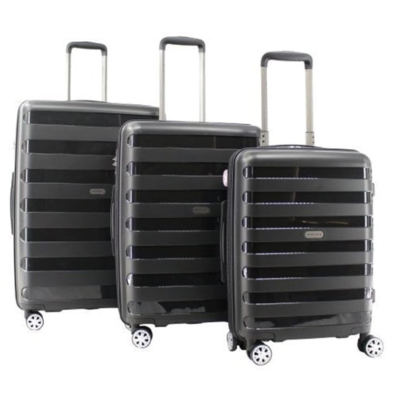 Air Canada Luggage Black Air Canada Eerie Hardside 3 Piece Luggage Set