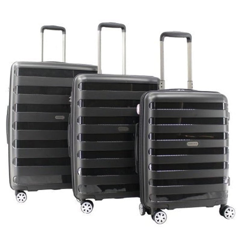 Air Canada Luggage Black Air Canada Eerie Hardside 3 Piece Luggage Set