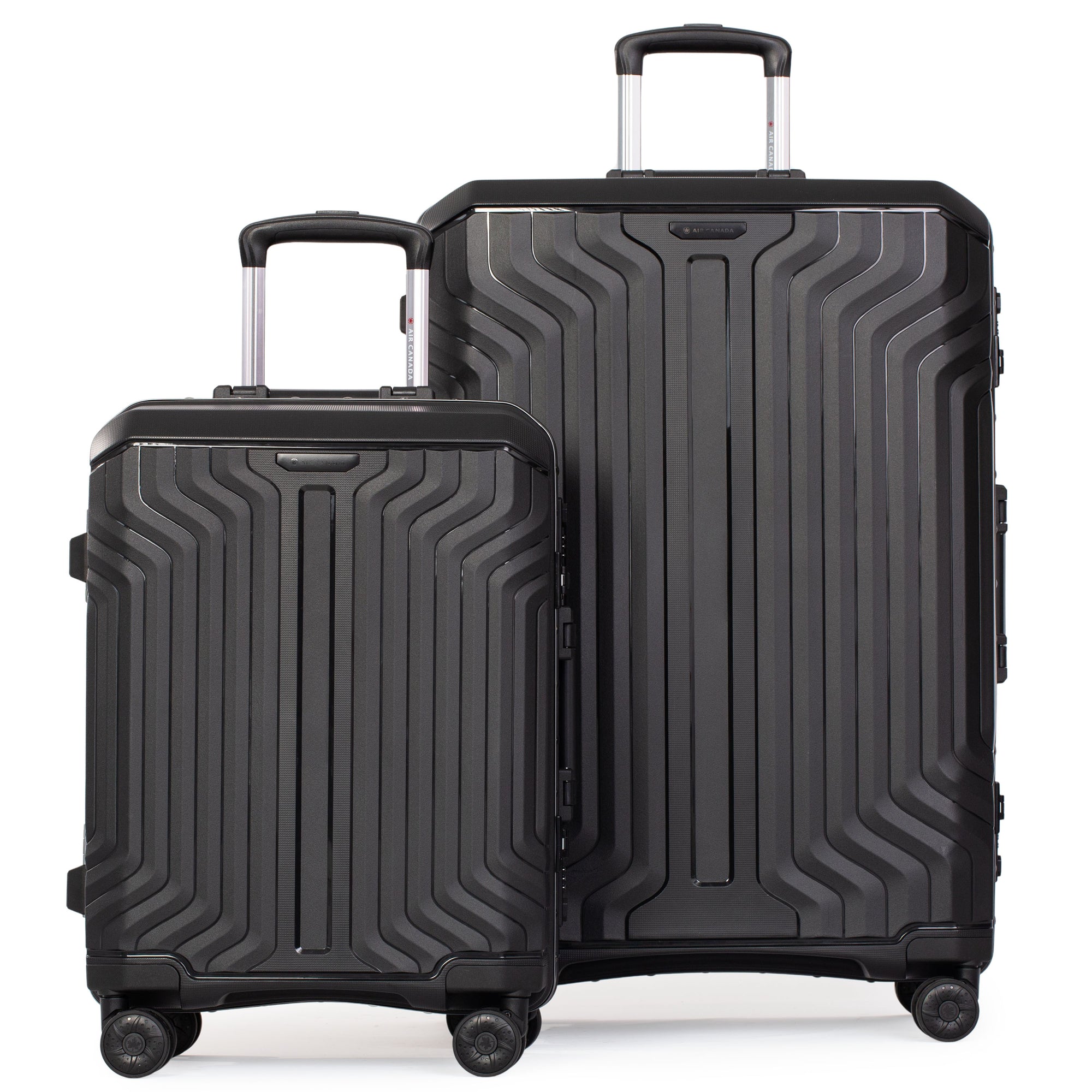Air Canada Luggage Black Air Canada Strata 2-Piece Luggage Set (Carry-On & Large)