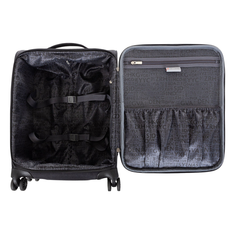 Air Canada Luggage Charcoal Air Canada Belmont 3-Piece Spinner Luggage Set