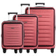 Air Canada Luggage Red Air Canada Clairmont Expandable 3-Piece Luggage Set