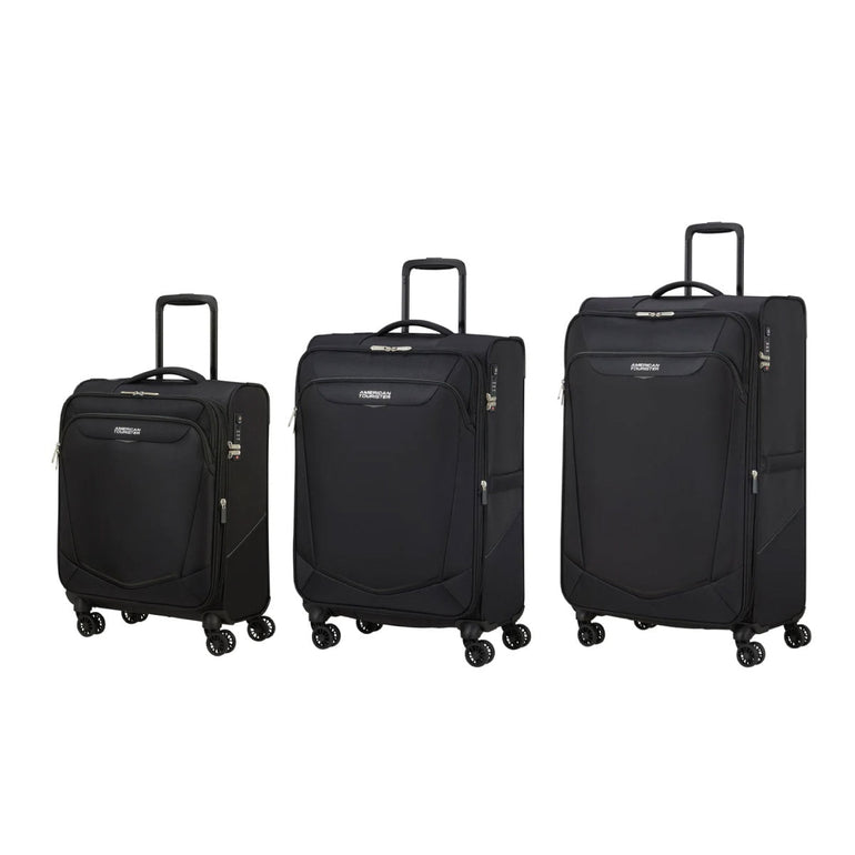 American Tourister Luggage Black American Tourister Summerride 3-Piece Expandable Spinner Luggage Set