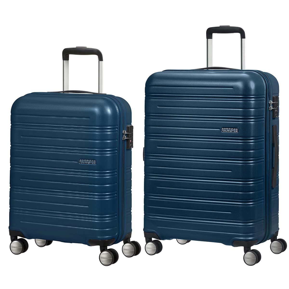 American Tourister Luggage Dark Navy American Tourister High Turn Spinner 2-Piece Luggage Set (Carry-On & Medium)