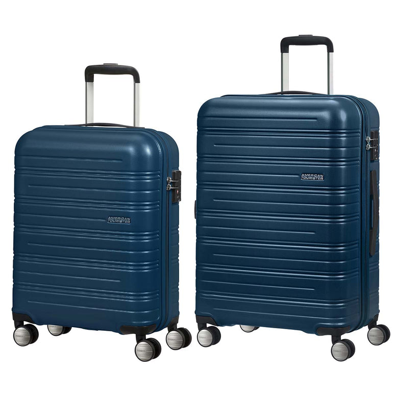 American Tourister Luggage Dark Navy American Tourister High Turn Spinner 2-Piece Luggage Set (Carry-On & Medium)