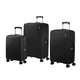 American Tourister Luggage True Black American Tourister Rejoy Spinner Expandable 3-Piece Luggage Set