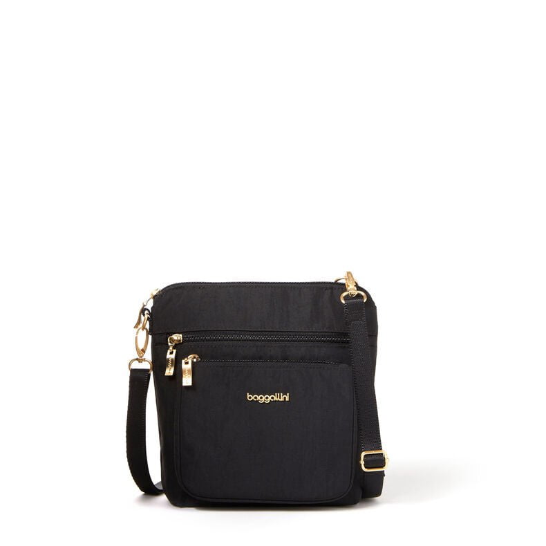Baggallini Cross-Body Bag Black w/ Gold Hardware Baggallini Modern Pocket Crossbody