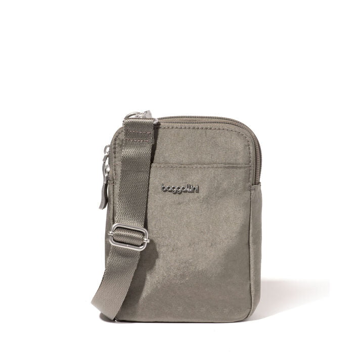 Baggallini Cross-Body Bag Sterling Shimmer Baggallini Modern Take Two RFID Crossbody Bag
