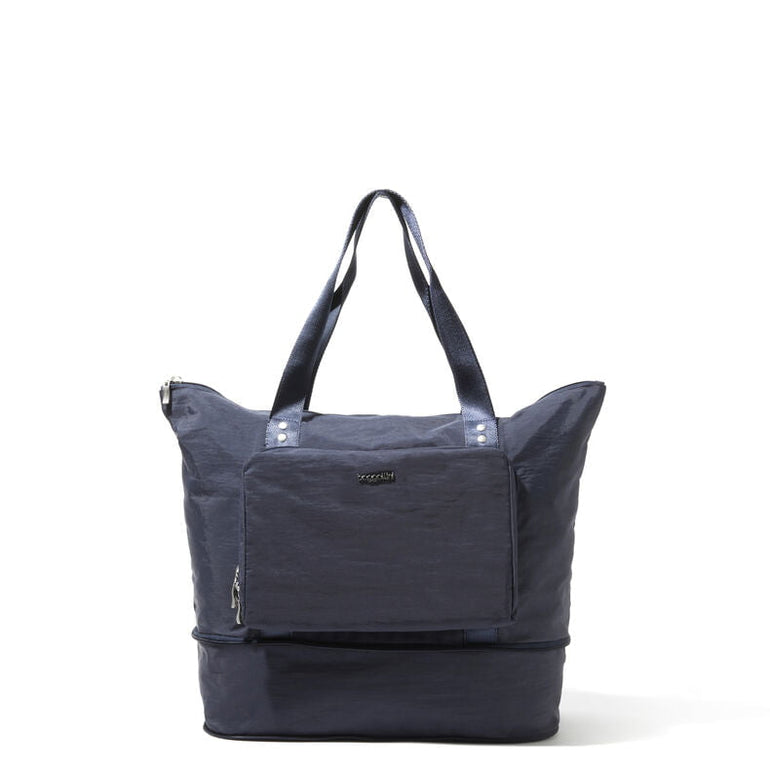 Baggallini Tote Bag French Navy Baggallini Carryall Expandable Packable Tote