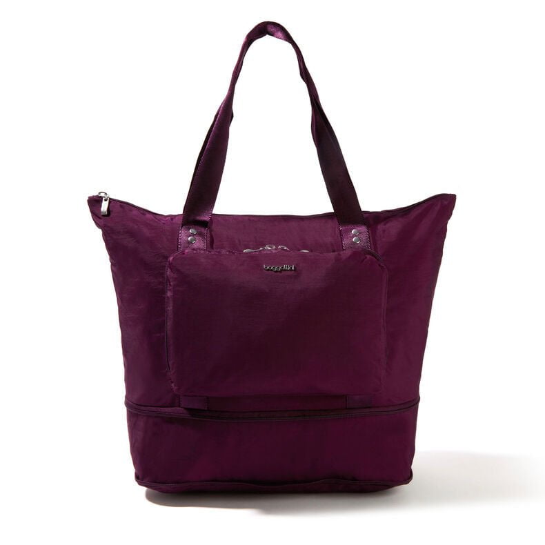 Baggallini Tote Bag Mulberry Baggallini Carryall Expandable Packable Tote